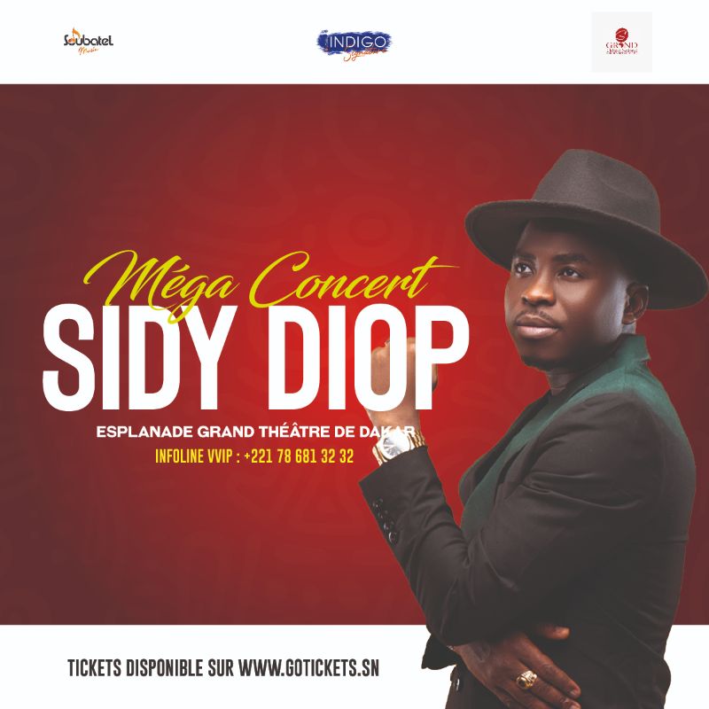 Affiche du Méga Concert de Sidy Diop à l'Esplanade du Grand Théâtre de Dakar